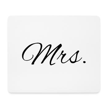 Partner Shirts "Mr. & Mrs." (black) - Mouse Pad (horizontal) - white - Front