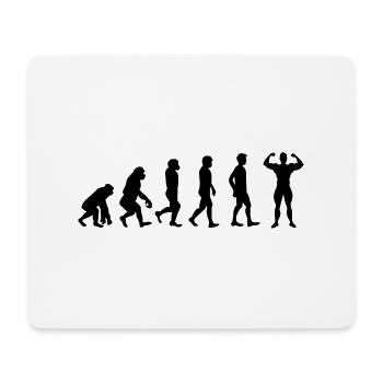 Evolution Bodybuilder schwarz - Mousepad (Querformat) - Weiß - Vorne