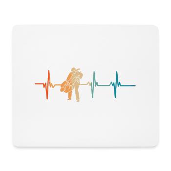 Jiu Jitsu Herzschlag - Mousepad (Querformat) - Weiß - Vorne
