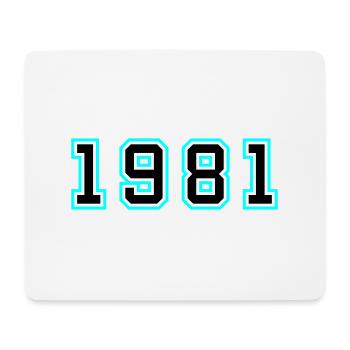 1981 Jahr Geburtstag - Mousepad (Querformat) - Weiß - Vorne
