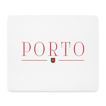 Porto, Portugal Style Design T-Shirt - Tapis de souris (format paysage) - blanc - Devant
