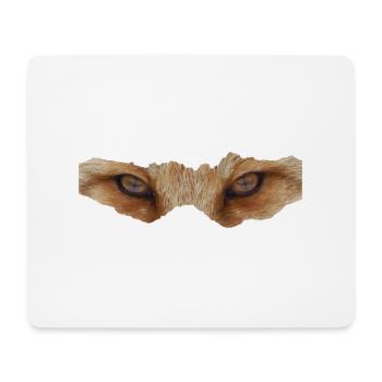 Blick des Fuchses - Mousepad (Querformat) - Weiß - Vorne