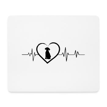 Dog heartbeat - Mouse Pad (horizontal) - white - Front