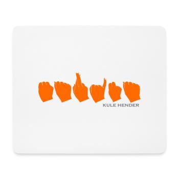 Marina (orange avec ongles blancs) - Tapis de souris (format paysage) - blanc - Devant