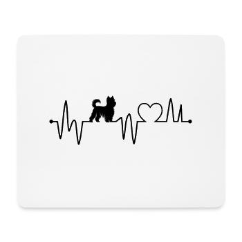 Heartbeat Dog - Mouse Pad (horizontal) - white - Front