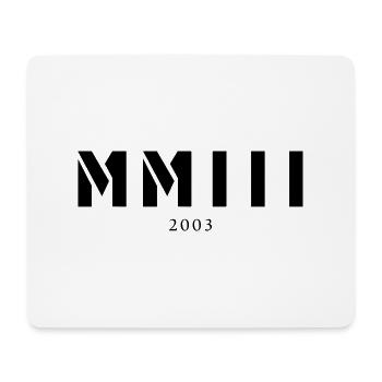Römische Zahl Geburtsjahr Made in 2003 - Mousepad (Querformat) - Weiß - Vorne