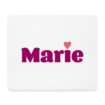 Marie with Heart Gift - Mouse Pad (horizontal) - white - Front