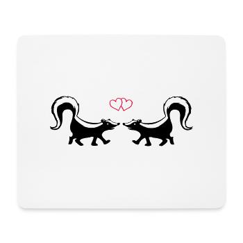Amour Skunk - Tapis de souris (format paysage) - blanc - Devant