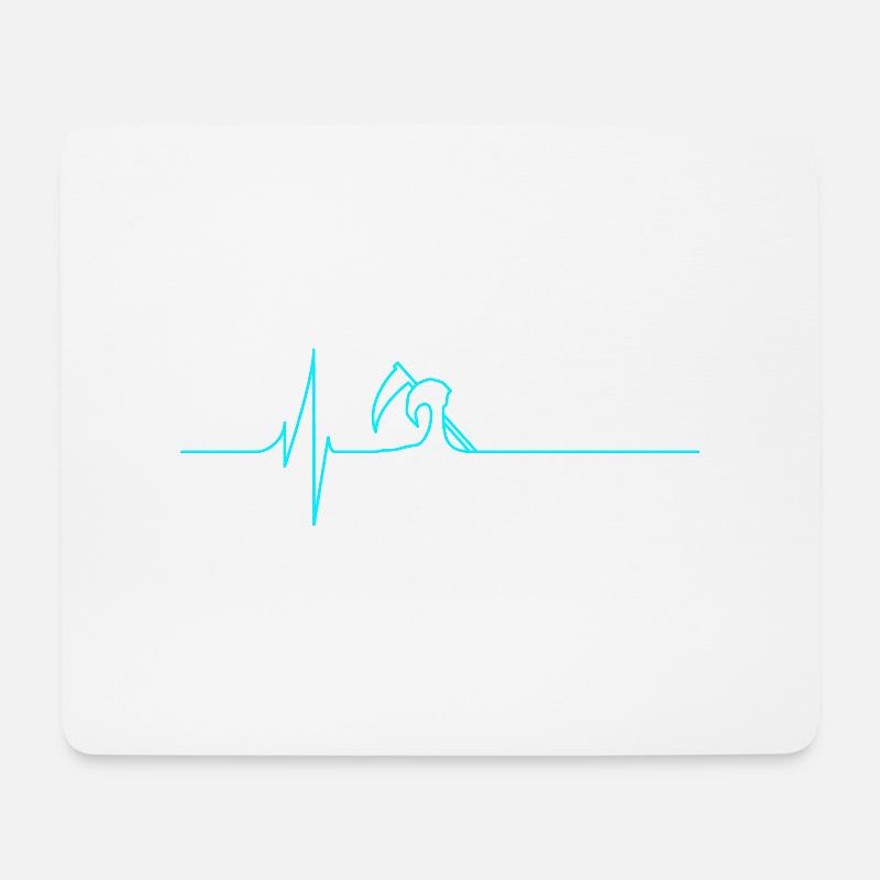 Elektrokardiogramm - Tod - Blau - Mousepad (Querformat) - Weiß