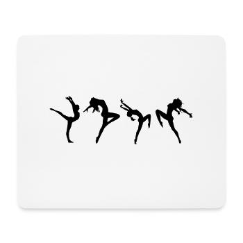 Tänzerinnen tanzen endlos - Mousepad (Querformat) - Weiß - Vorne
