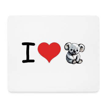 I love Koala Quote - Pet Design - Mouse Pad (horizontal) - white - Front