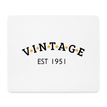 Vintage est 1951 - Tapis de souris (format paysage) - blanc - Devant