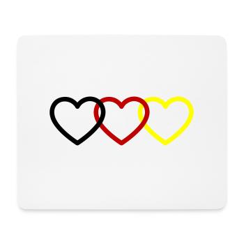 Deutschland Herzen - Mousepad (Querformat) - Weiß - Vorne