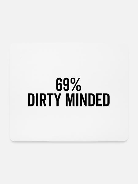 69% schmutzig gesinnt - Mousepad (Querformat) - Weiß