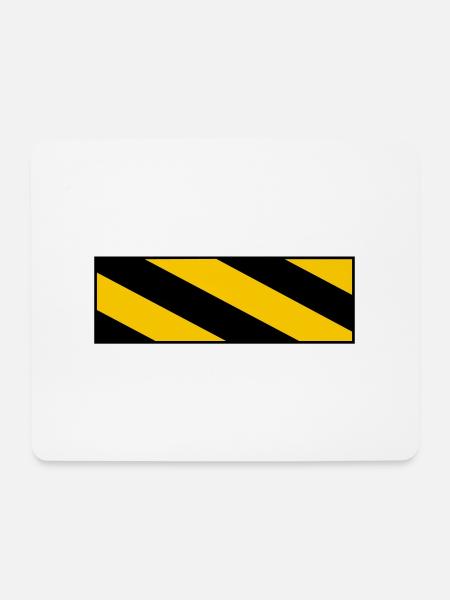 warning sign - Mousepad (Querformat) - Weiß