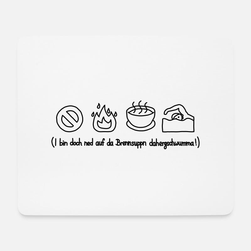 Brennsuppn - Mousepad (Querformat) - Weiß