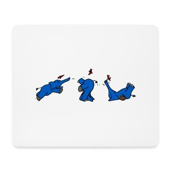 La roulade - Tapis de souris (format paysage) - blanc - Devant