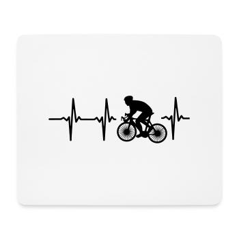 MEIN HERZ SCHLÄGT FÜR RADSPORT! - Mousepad (Querformat) - Weiß - Vorne