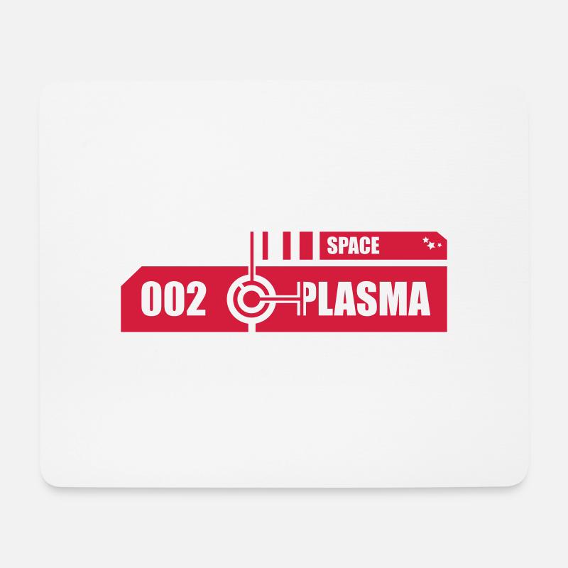 Space Plasma - Mousepad (Querformat) - Weiß