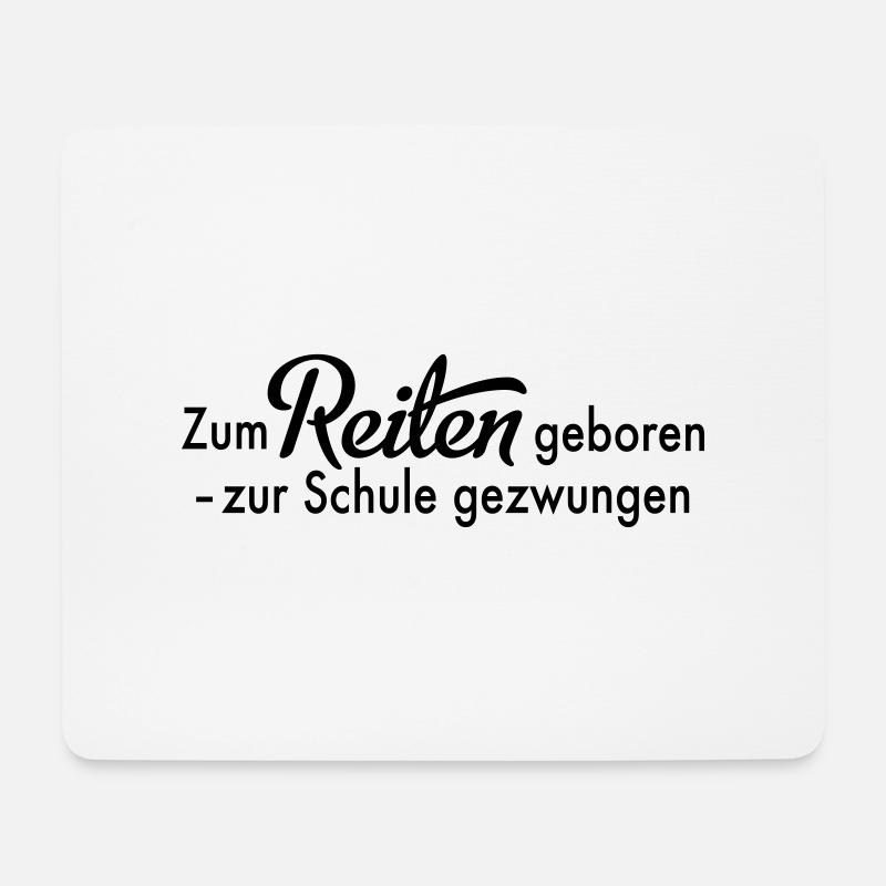 reiten - Mousepad (Querformat) - Weiß