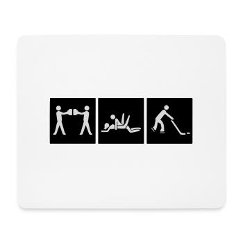 BierSexEISHOCKEY - Mousepad (Querformat) - Weiß - Vorne