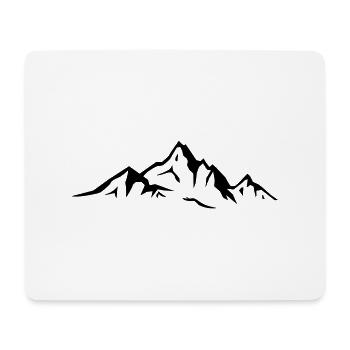 Spread_Berge - Mousepad (Querformat) - Weiß - Vorne