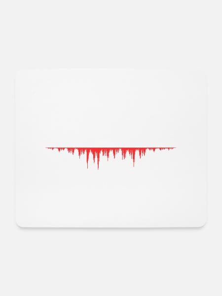 Red Sound Wave - Mouse Pad (horizontal) - white