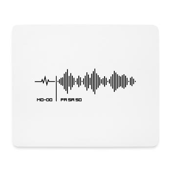 Wochentage - Wochenende Frequenz Party Shirt - Mousepad (Querformat) - Weiß - Vorne