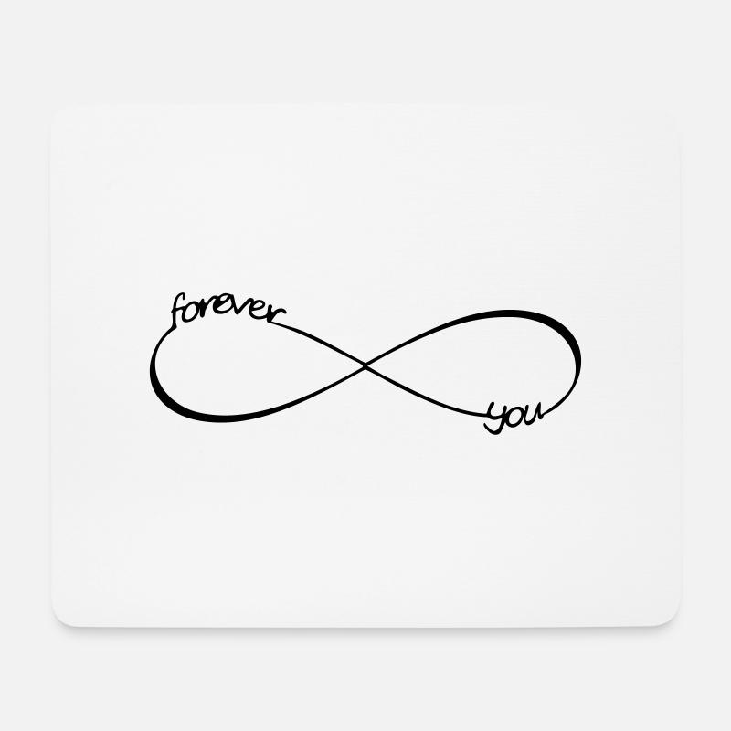 Forever you - Freundschaftssymbol Liebe Freund - Mousepad (Querformat) - Weiß