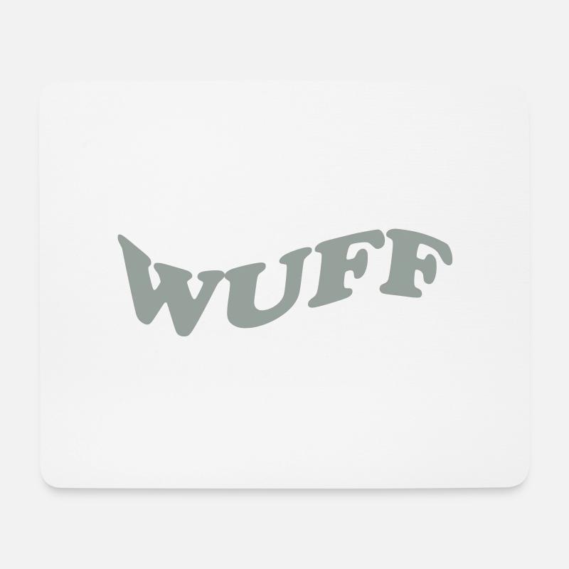 wuff hund - Mousepad (Querformat) - Weiß