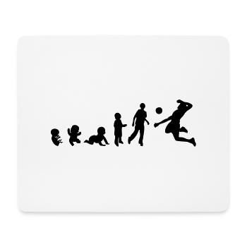 Evolution human rights sports volleyball - Mouse Pad (horizontal) - white - Front