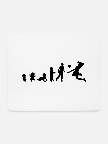 Entwicklung der Menschenrechte Sportarten - Mousepad (Querformat) - Weiß