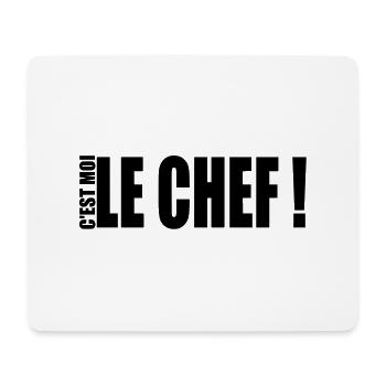 c'est moi le chef ! - Mousepad (Querformat) - Weiß - Vorne