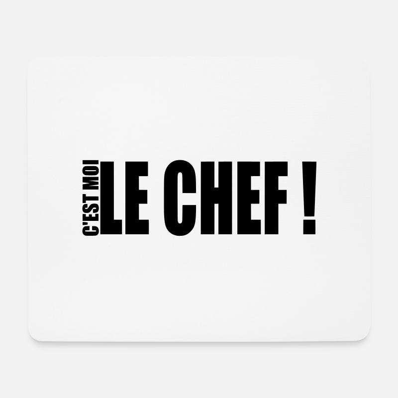 c'est moi le chef ! - Mousepad (Querformat) - Weiß
