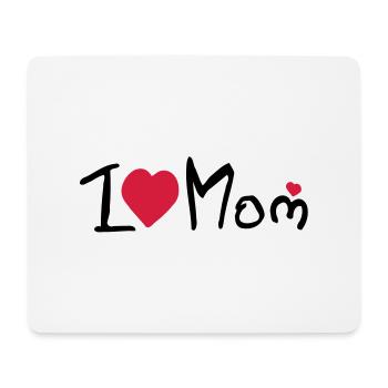Maman de coeur, je - Tapis de souris (format paysage) - blanc - Devant