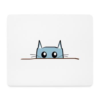 Katze Comic Tisch - Mousepad (Querformat) - Weiß - Vorne