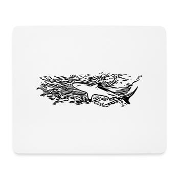 shark - Mouse Pad (horizontal) - white - Front
