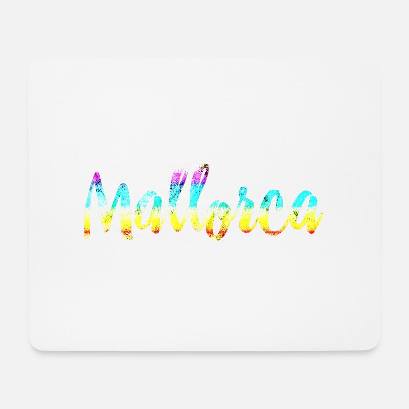 Mallorca bunt - Mousepad (Querformat) - Weiß