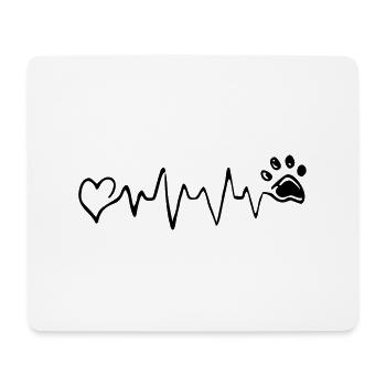 heartbeat dog - Mouse Pad (horizontal) - white - Front