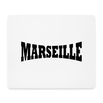 Marseille Schriftzug - Mousepad (Querformat) - Weiß - Vorne