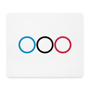 3_anneau - Tapis de souris (format paysage) - blanc - Devant