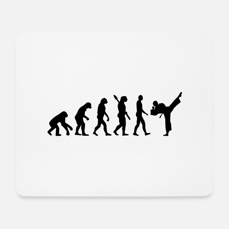 Evolution Karate - Mousepad (Querformat) - Weiß