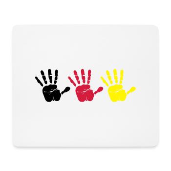Empreinte de main Trio - Tapis de souris (format paysage) - blanc - Devant