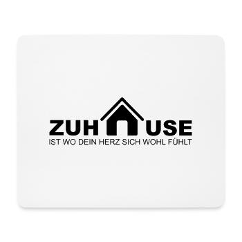 Geschenk Einzug Umzug | ZUHAUSE HERZ HAUS - Mousepad (Querformat) - Weiß - Vorne