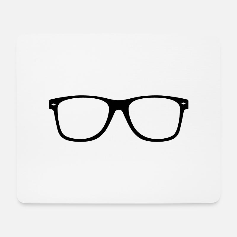 Brille - Mousepad (Querformat) - Weiß