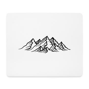 alpen berge huegel wandern urlaug ferien radtour h - Mousepad (Querformat) - Weiß - Vorne