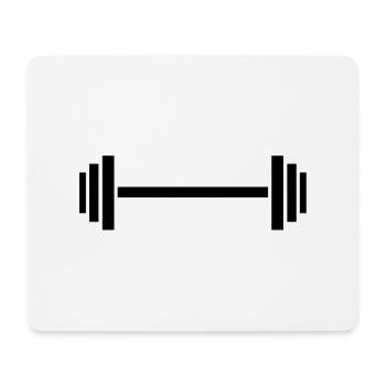 bodybuilding_hantel_f1 - Tapis de souris (format paysage) - blanc - Devant