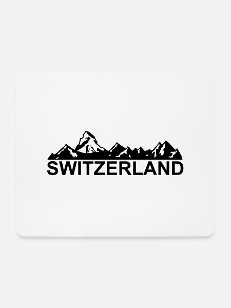 switzerland - schweiz - suisse - svizzera - Mousepad (Querformat) - Weiß