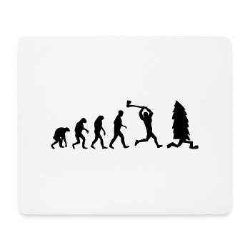 lumberjack evolution fun - Tapis de souris (format paysage) - blanc - Devant