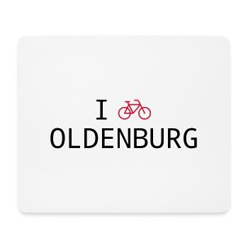 Cool gift for cyclists from Oldenburg - Mouse Pad (horizontal) - white - Front